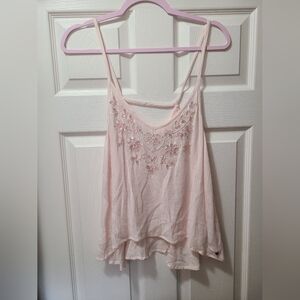 Abercrombie & Fitch Pink Tank With Rhinestones